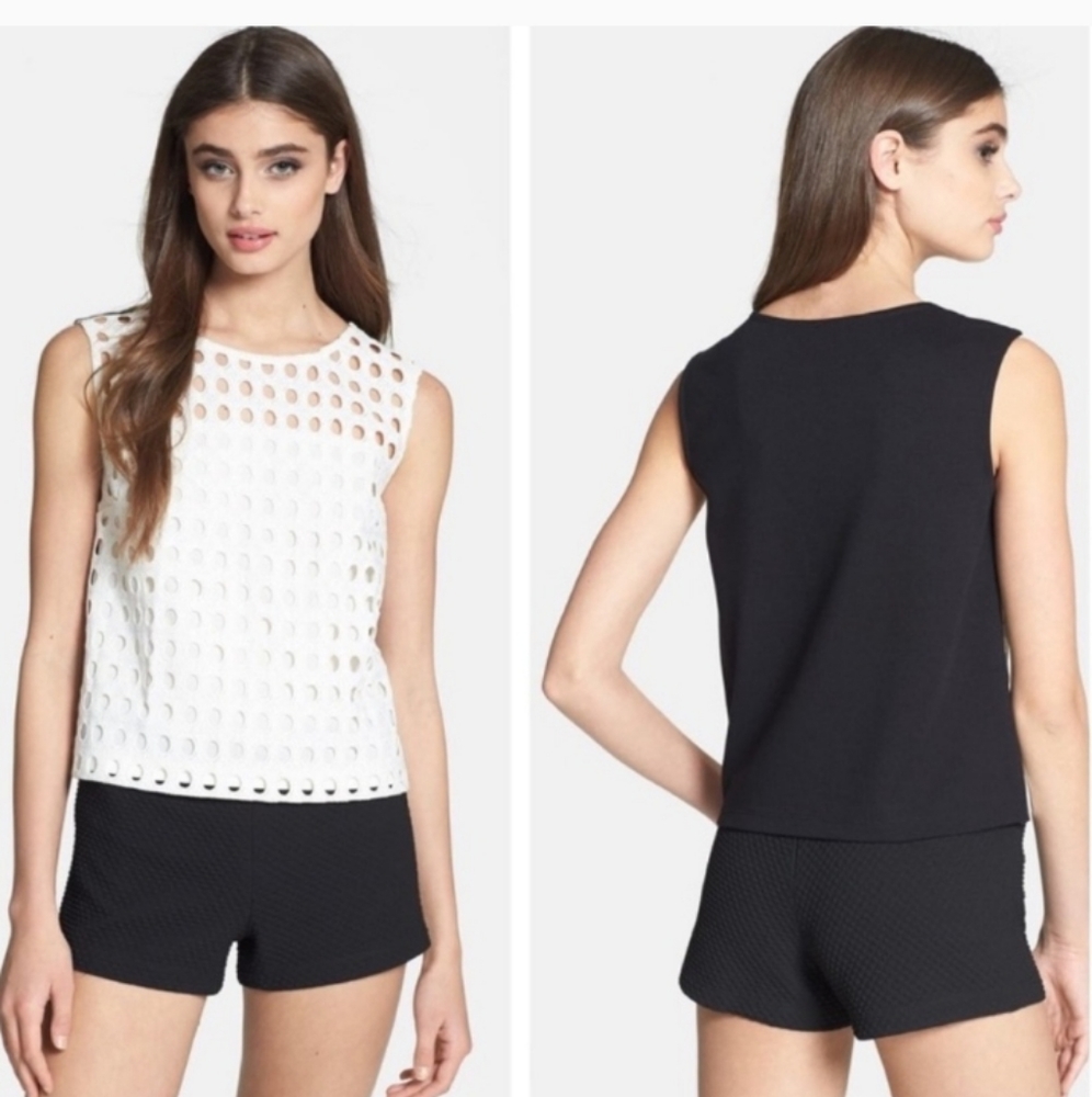 Bailey 44 White Playhouse Eyelet Top